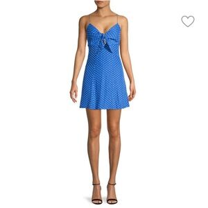Alice + Olivia Blue Polka Dot Dress Size 8 – Silk Blend Mini RETAIL $300